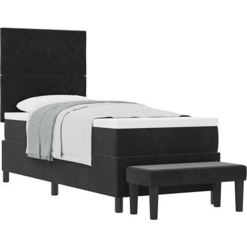 Box Spring Krevet s Madracem i Klupom Crni 80x200 cm Bar&amp;scaron;un Slike