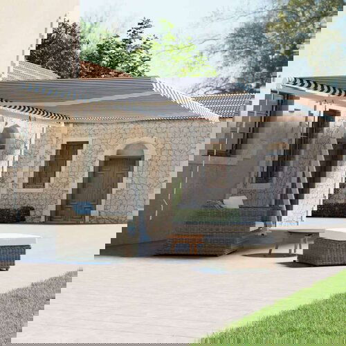 Tenda Samostojeća automatska tenda 600 x 300 cm plavo-bijela Cene