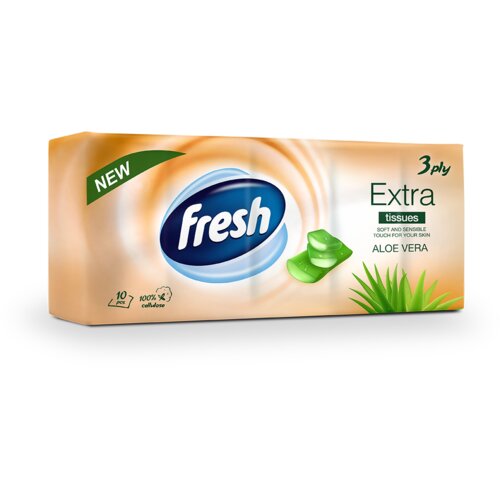 Fresh Papirne maramice Extra Aloe Vera 10/1 Slike