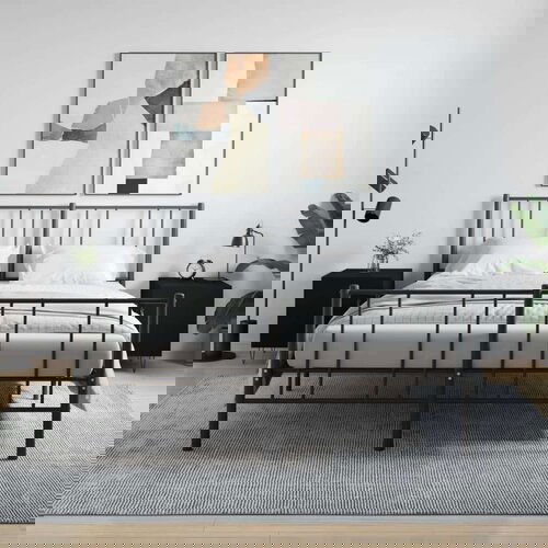  Nočna omarica 2 kosa črna 40x40x50 cm inženirski les - Nočna Omarica, (21434871) Cene