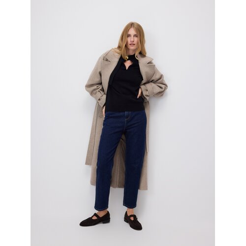 Reserved Mom fit traperice - mornarsko plava Cijene
