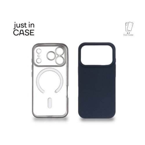 Just In Case 2u1 Extra case MAG MIX PLUS paket maski za telefon za iPhone 17 Pro CRNI ( MAGPL123BK ) Slike