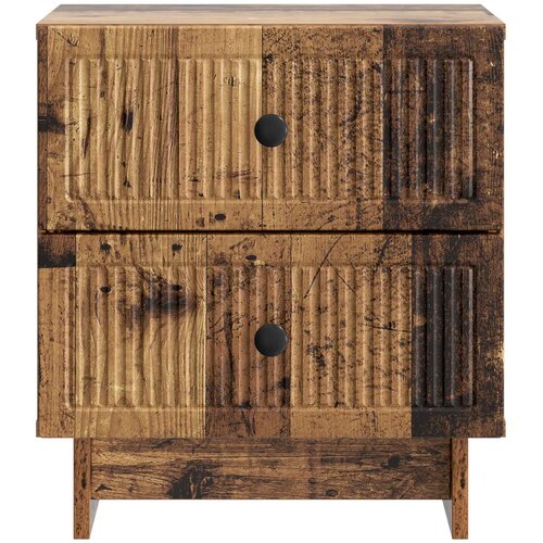 Noćni ormar s ladicama 2 pcs Staro drvo 43 x 34,5 x 47,5 cm Slike