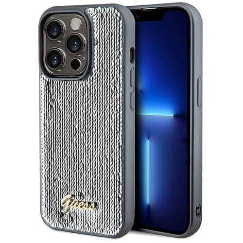Guess SEQUIN SCRIP METAL CASE OVITEK ZA IPHONE 14 PRO SREBRNA, (22064531) Cene