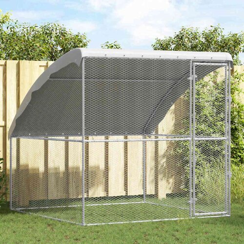  Kletka za pi&amp;scaron;čance srebrna 2 x 2 x 2 m Cinkana jeklena, (5000204317) Slike