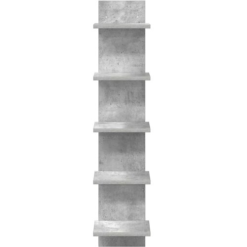 Zidna polica Betonska siva 22 x 15 x 100 cm Konstruirano drvo - Betonska siva 1 22 x 15 x 100 cm (5 etaža) Slike