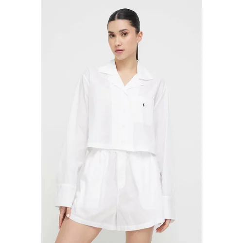 Polo Ralph Lauren Pamučna pidžama boja: bijela, pamučna
