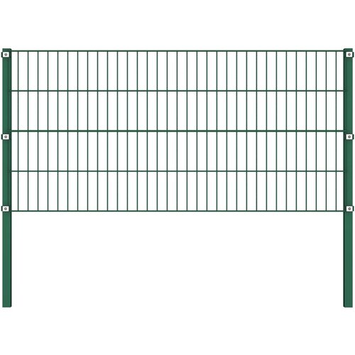 vidaXL Panel za ogradu sa stupovima željezni 1,7 m zeleni Cijene