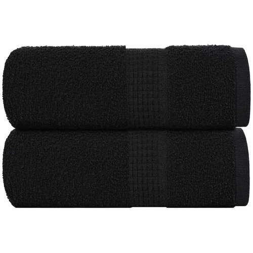 vidaXL Ručnici za pranje FROGN 2 kom. Crne 30x30 cm 360 g/m&sup2; - Crna 30 x 30 cm 2 Cijene