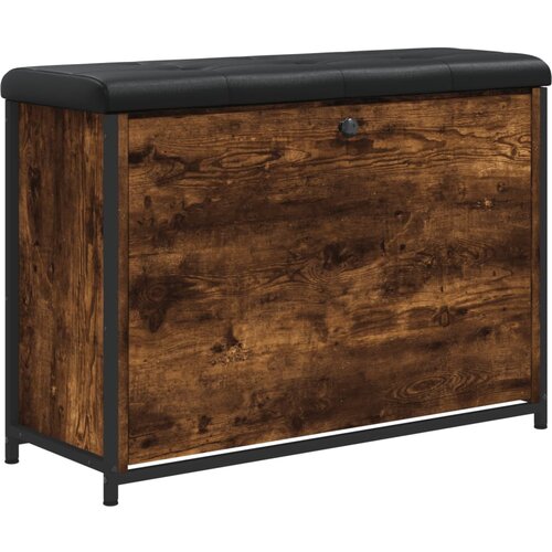 Maison Chic Klop za čevlje - Sedež za čevlje s preklopnim predalom dimljen hrast 82x32x56 cm, (21777186) Slike