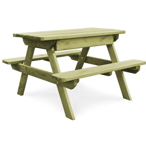  Dječji stol za piknik s klupama 90 x 90 x 58 cm od borovine Cijene