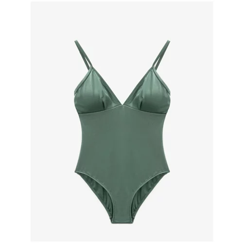 Koton women's green strappy swimsuit