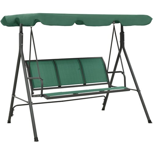vidaXL Vrtna gugalna klop zelena 170 cm tekstil in jeklo Cene