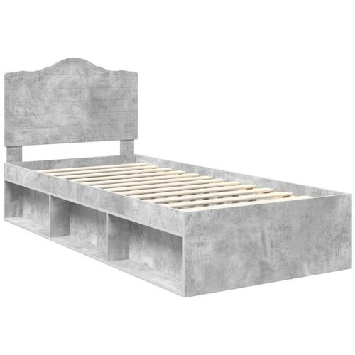  Okvir za krevet Beton 90 x 200 cm Čvrsto borovo drvo Slike
