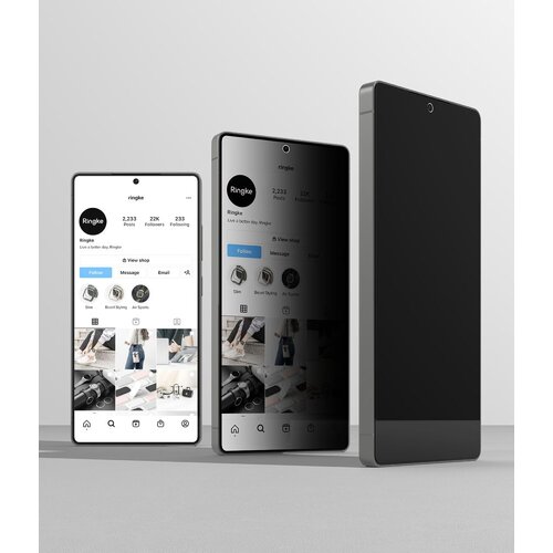 Ringke Kaljeno staklo Easy Slide (2 kom) za Samsung Galaxy S26 Ultra Privacy Slike