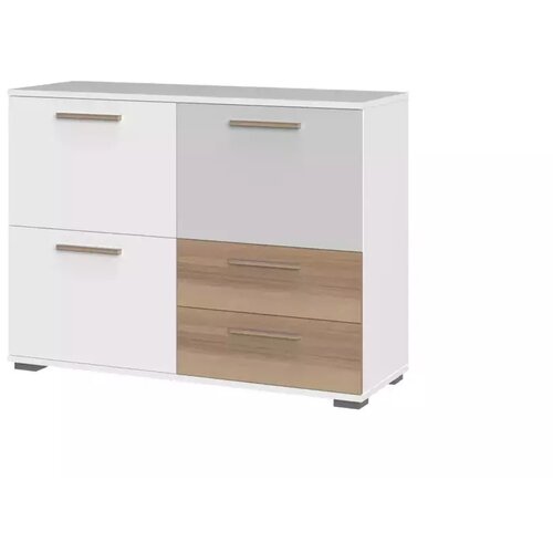 Jela KOMODA C5-Bela mat lak/perla siva mat lak/pacifik oreh Slike