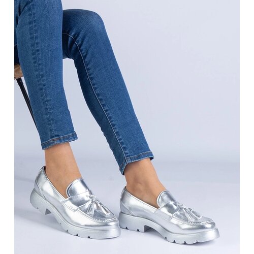D/CEO marka niezdefiniowana Silver classic oxford shoes with tassels Esitta Cijene