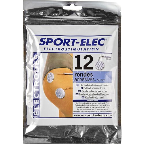  SPORT-ELEC okrogle elektrode (blazinice) premera 50 mm, 12 kos. Slike