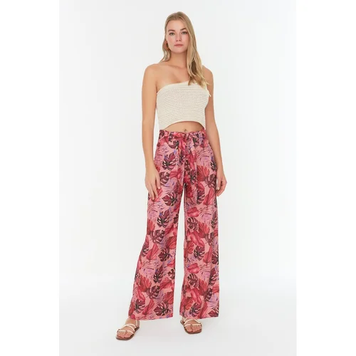 Trendyol Burgundy Belted Trousers