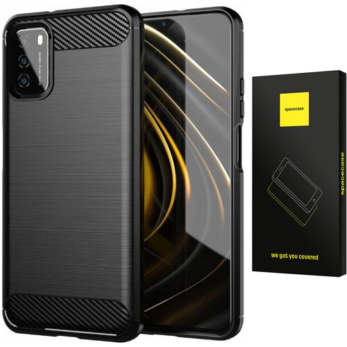 Spacecase OVITEK ZA TELEFON POCO M3 BLACK CARBON, (21963623) Cene
