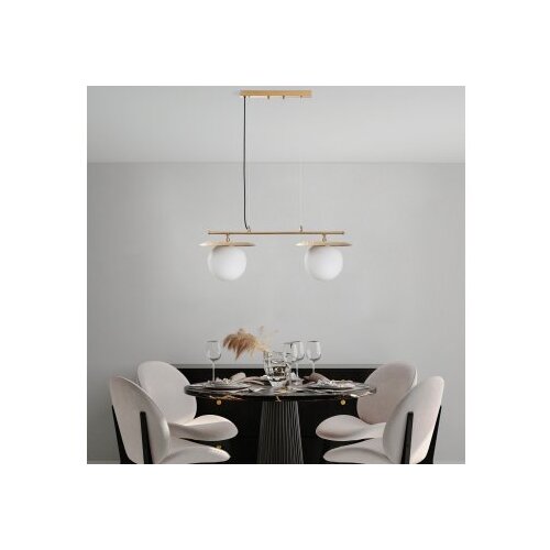 Opviq Luster Anemon-13814, 20cm, IP20, Bijelo-zlatna boja Slike