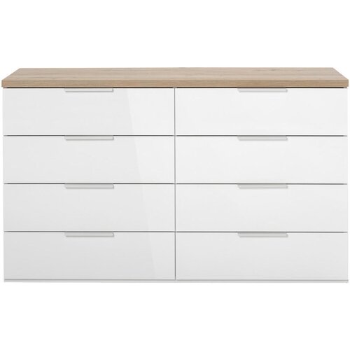 CARRYHOME KOMODA, hrast artisan, bela, visoki sijaj Cene