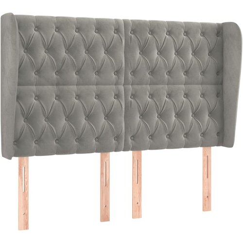 Maison Chic vzglavna omarica - nočna omarica - posteljna omarica z u&scaron;esi svetlo sivo 147x23x118/128 cm žamet, (21711341) Cene