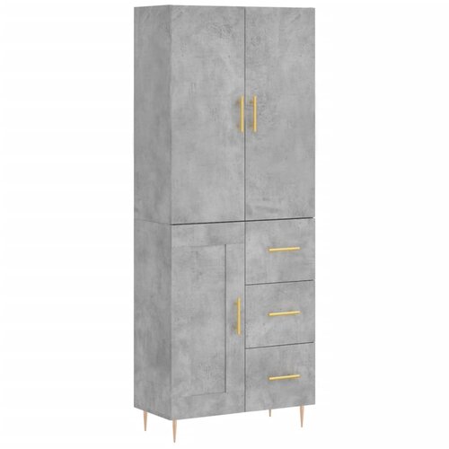Maison Chic Visoka Komoda - Predalnik betonsko siva 69,5x34x180 cm inženirski les, (21720656) Slike