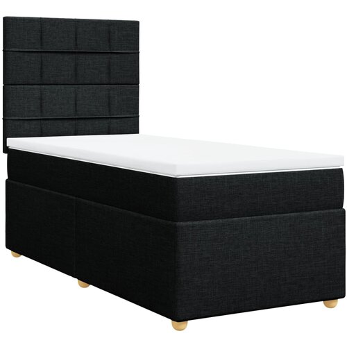 Maison Chic Box spring postelja - Vzmetna postelja z vzmetnico črn 90x190 cm blago SL16678, (21884752) Slike