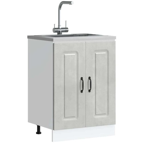 vidaXL Donji ormarić za sudoper Kalmar boja betona 60x46x81 5cm drveni Cijene