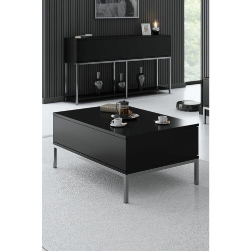 HANAH HOME lord - black, silver blacksilver coffee table Slike