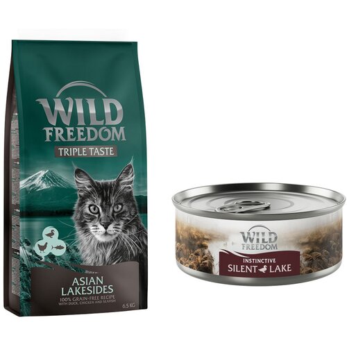 Wild Freedom Posebna cijena! 6,5 kg + 6 x 70 g &amp;quot;Instinctive&amp;quot; mokra hrana Asian Lakesides - pačetina, piletina i morska riba + 6 x 70 g pačetina Slike
