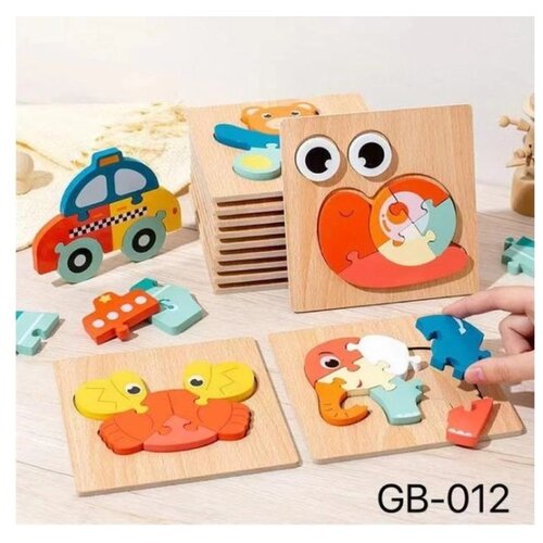 Bbo DRVENA IGRACKA - PUZZLE SET 4kom (3g+) (GB-012) Slike