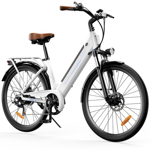 iScooter Ucitys električno kolo, baterija 36 V 13 Ah, 26 palcev za mesto, pametna aplikacija, bela, (5000234265) Cene