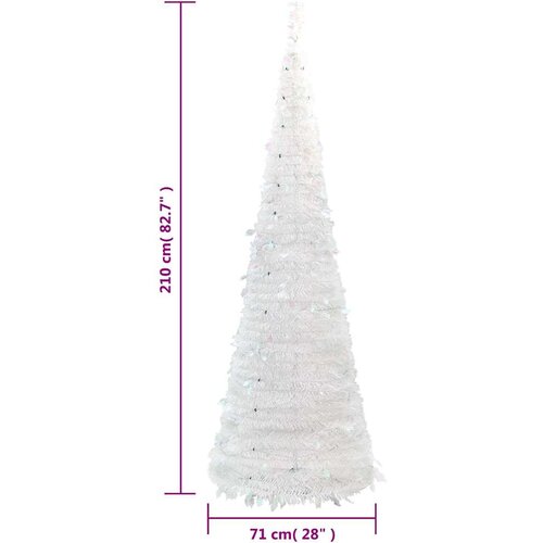  Umjetno božićno drvce 200 LED žarulja bijelo 210 cm Slike