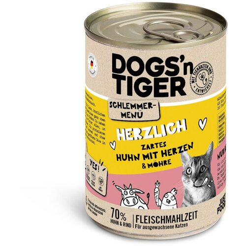  Varčno pakiranje Dogs'n Tiger gurmanski meni 12 x 400 g - Pi&scaron;čanec s srci Cijene