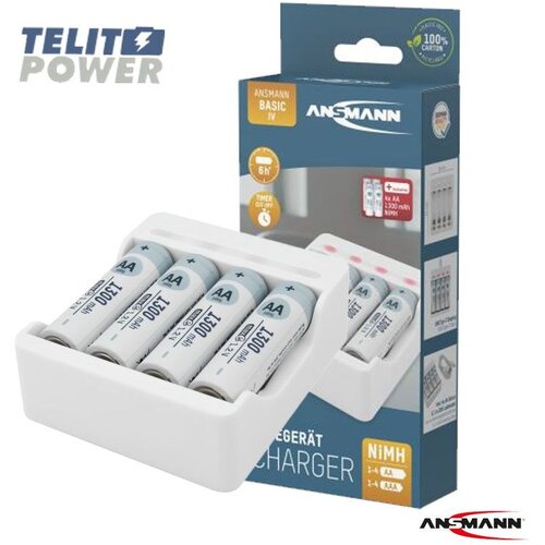 Ansmann Basic IV + 4&amp;times; AA 1300mAh &amp;ndash; Pouzdan punjač sa baterijama Slike