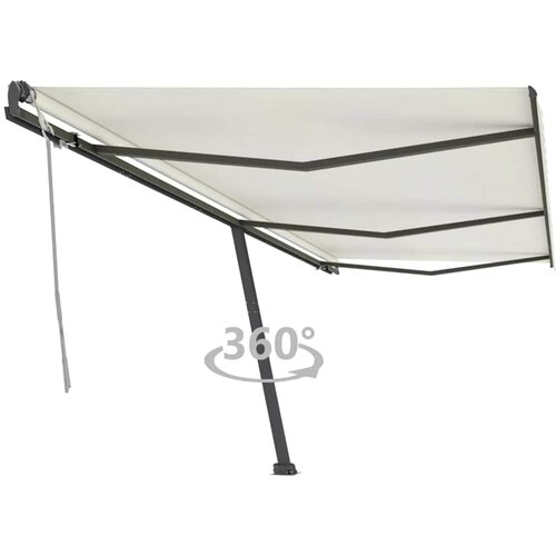 vidaXL prostostoječa ročno zložljiva tenda 600x300 cm krem Cene