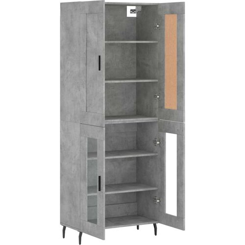 vidaXL Visoka komoda betonsko siva 69,5x34x180 cm inženirski les Cene