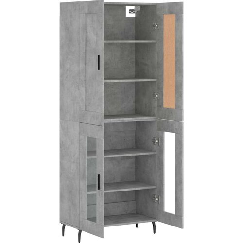 vidaXL Visoka komoda siva betona 69 5x34x180 cm od konstruiranog drva Cijene