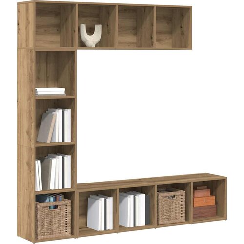 vidaXL Ormari za knjige 3 kom boja hrasta artisan konstruirano drvo Cene
