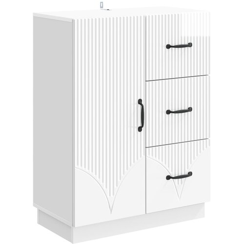  Kreveta s ladicama Bijela visokog sjaja 66 x 34,5 x 87 cm Cene