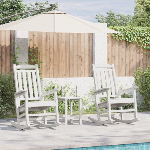 vidaXL gugalnice za vrt 2 kosi Bela 70x92x107,5 cm HDPE Cene