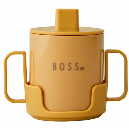Design Letters gorčično rumenlonček Baby Mug Design črke Mini Boss