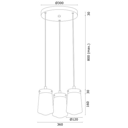  Argon 6164 - Luster na sajli PASADENA 3xE27/15W/230V zlatna/bela Slike