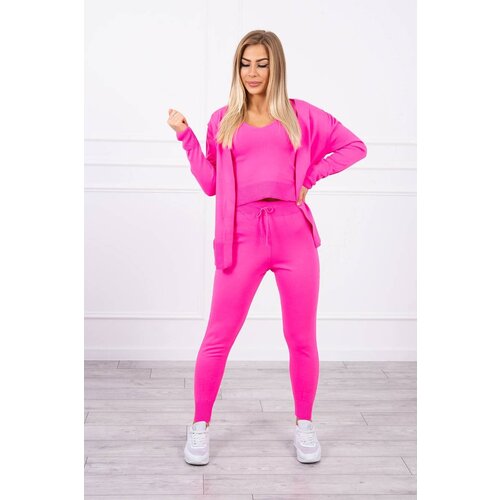 Kesi 3-piece sweater set pink neon Slike