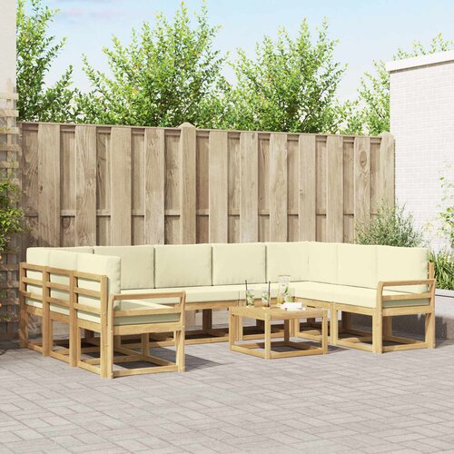  Set vanjskih sofa 10 kom. Bijela i krem Poliester Cijene