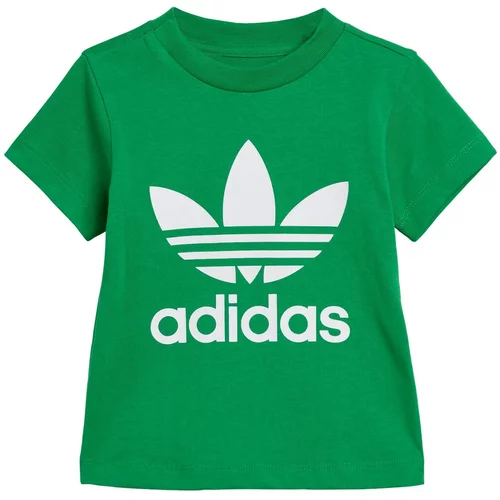Adidas Majica 'Trefoil' zelena / bijela