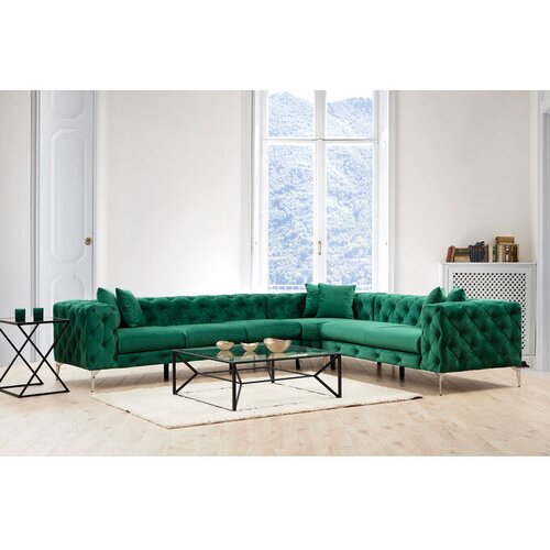 Atelier Del Sofa Kutna sofa Como 310x70x270cm Zelena Cene