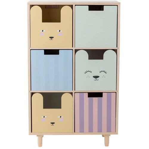 Bloomingville Mini Nizka otro&amp;scaron;ka komoda iz masivne pavlonije v naravni barvi 25,5x88,5 cm Calle &amp;ndash; Slike